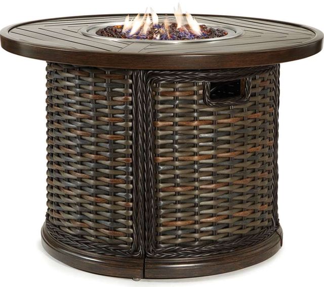 Lane Venture® South Hampton Tuscan Brown 42" Round Gas Fire Pit-1