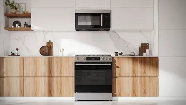 Bosch® 100 Series 1.7 Cu. Ft. Stainless Steel Over The Range Microwave-12