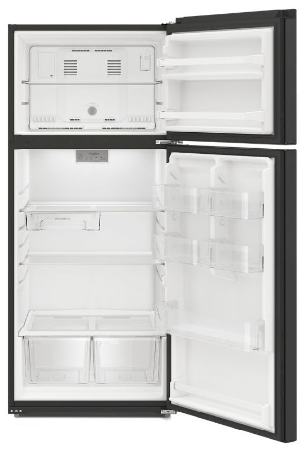 Whirlpool® 28 in. 16.3 Cu. Ft. Black Top Freezer Refrigerator-3