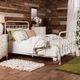 Furniture of America® Iria White Eastern King Metal Bed-0