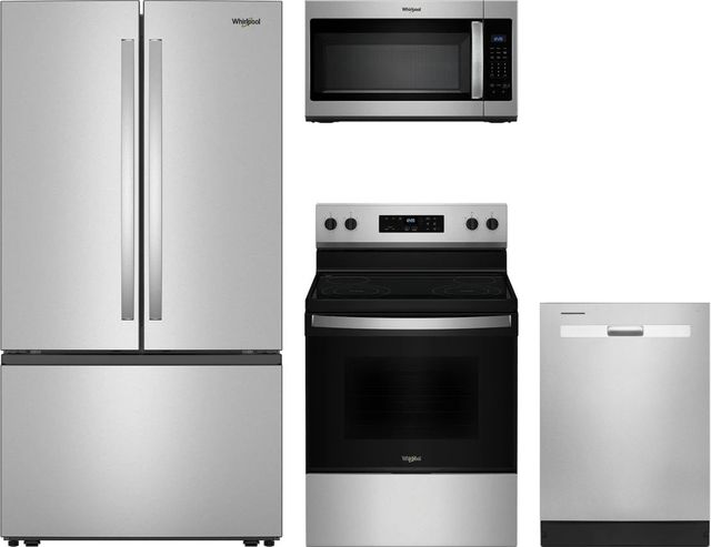 Whirlpool® 4 Piece Stainless Steel Electric Kitchen Package-0