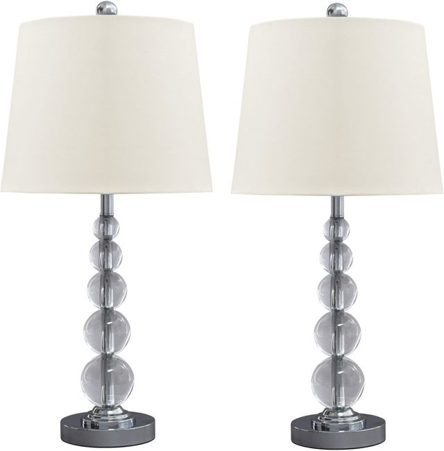 Signature Design by Ashley® Joaquin 2-Piece Clear/Silver Table Lamp-0