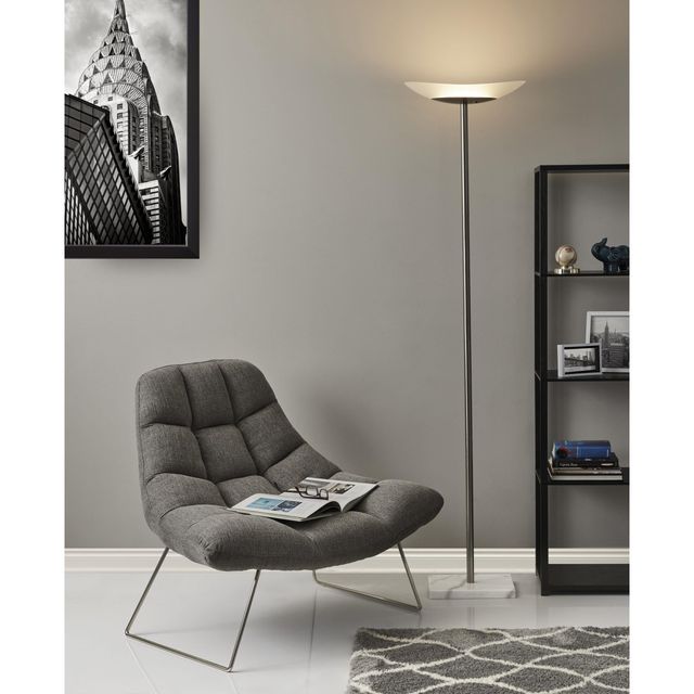 Adesso® Celeste Brushed Steel LED Torchiere-1
