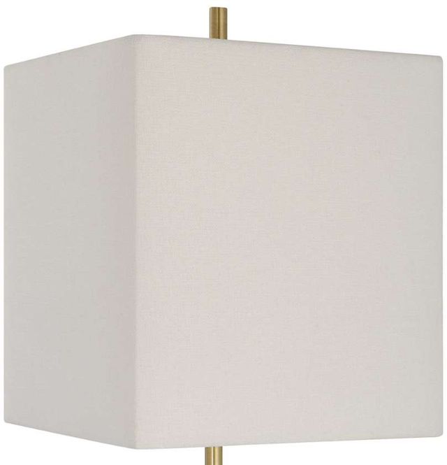 Uttermost® Escort Brushed Brass/White Buffet Lamp-3