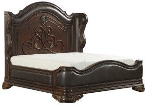 Mazin Furniture Royal Highlands Cherry Queen Bed-1