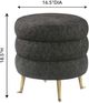 TOV Furniture Ladder Black Tweed Ottoman-4