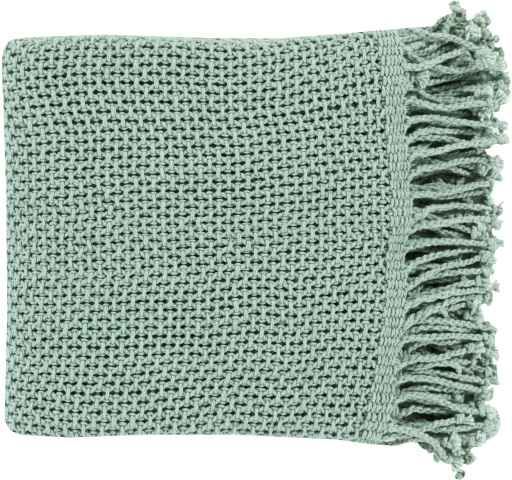 Surya Tibey Aqua 50"x70" Throw Blanket-0