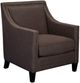 Elements International Erica Chocolate Chair and Ottoman Set-1