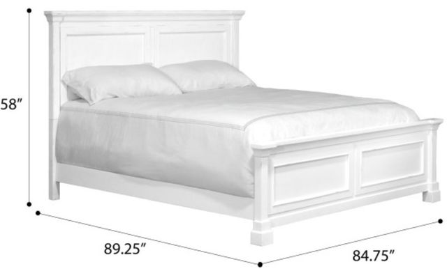 Emerald Home Stoney Creek Antique White King Panel Bed-2