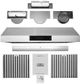Hauslane 36" Stainless Steel Under Cabinet Range Hood -4