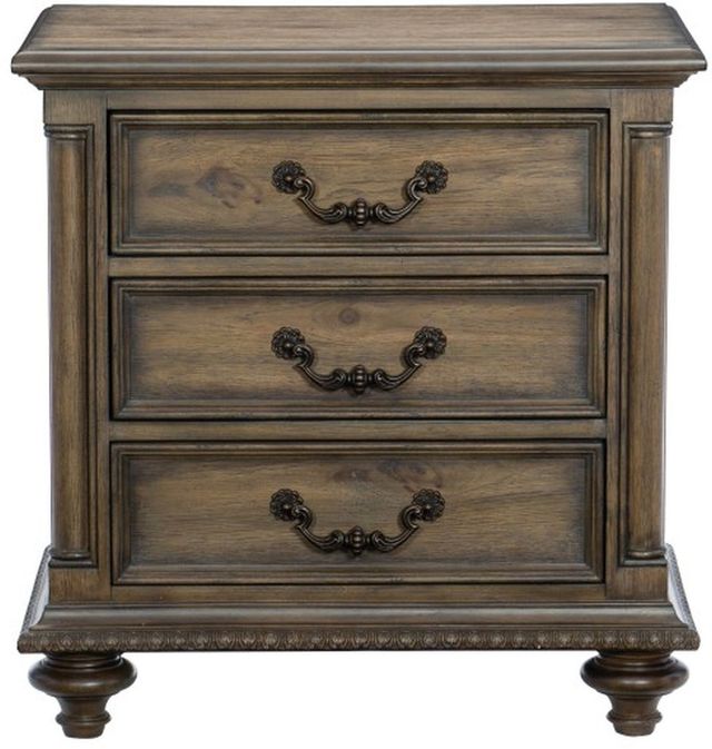Homelegance® Rachelle Weathered Pecan Nightstand-2