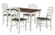Elements International Vesta 5-Piece Brown/White Dining Set-0