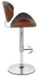 Armen Living Naples Black/Walnut Adjustable Bar Stool-2