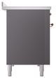 Ilve® Nostalgie II Noblesse 48'' Graphite Matte Pro Style Induction Range with Copper Trim-2