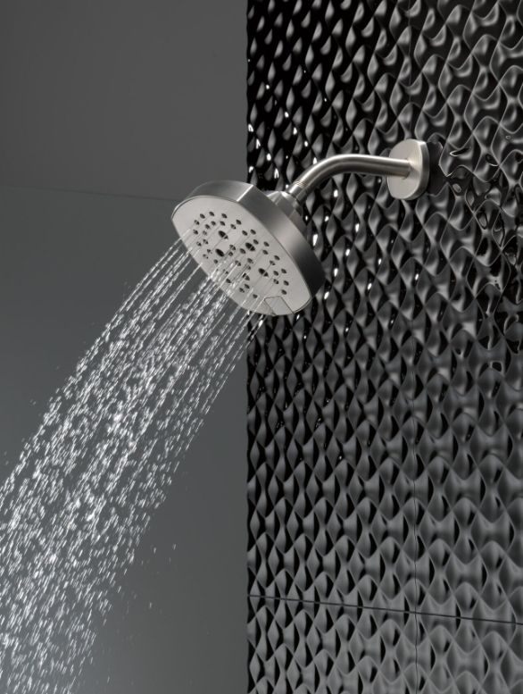 Delta Universal Showering Lumicoat® Stainless H2Okinetic® 5-Setting Shower Head-3