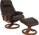 Fjords® Classic Comfort Admiral "R-base" Mocha Small Recliner with Footstool-3