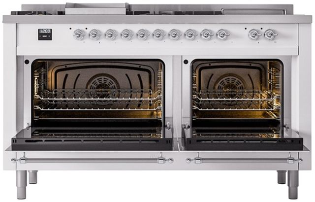 Ilve® Nostalgie II Series 60" Custom RAL Color Pro Style Dual Fuel Range-1