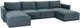 TOV Furniture Willow 6-Piece Blue U-Shape Sectional-0