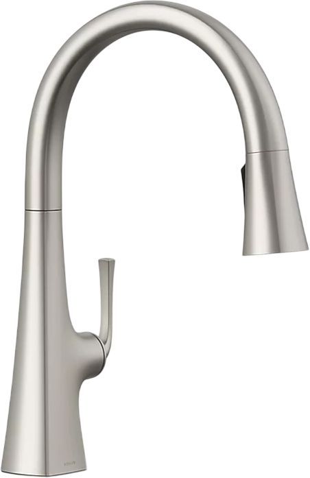 KOHLER® Graze® Vibrant Stainless Kitchen Sink Faucet with 3-Function Sprayhead-0