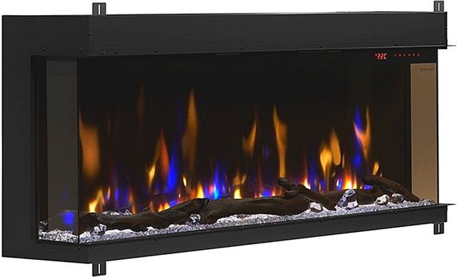 Dimplex® Ignite® Bold Black 74'' Built-in Linear Electric Fireplace-1