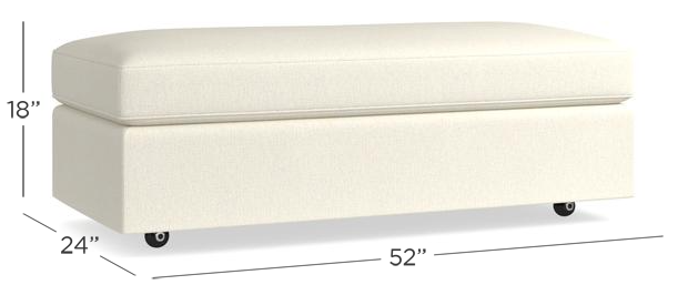 Bassett® Furniture Davenport Bone Storage Ottoman-3