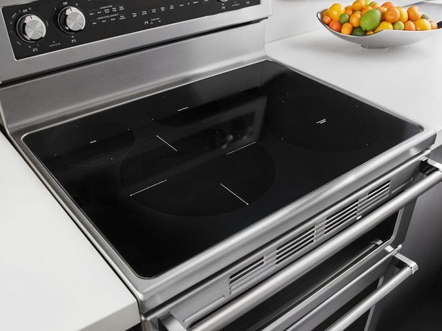 KitchenAid® 30" Stainless Steel Freestanding Electric Double Oven Range-5