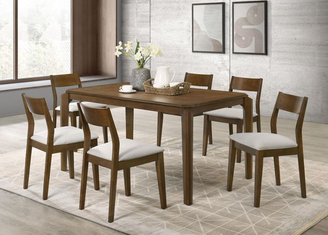 Coaster® Almonte 7-Piece Beige/Dark Brown Dining Set-3