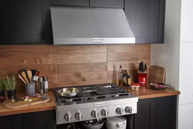 KitchenAid® 36" Stainless Steel Commercial-Style Wall Mounted Range Hood-1