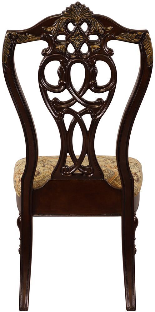 Homelegance® Catalonia Dark Cherry/Multi-Color Side Chair-2