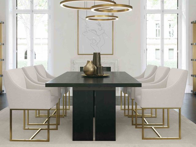 Canadel Customizable Modern Pecan Washed Rectangular MP Base Dining Table-2