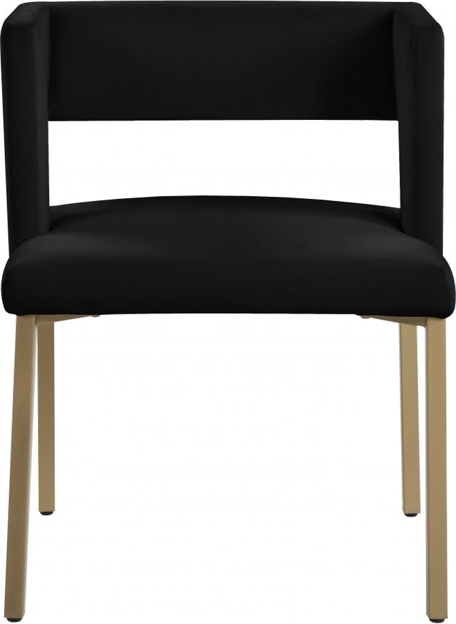 Meridian Furniture Caleb Black/Gold Velvet Dining Chair-1
