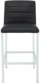 Modus Furniture Amalfi Chrome/Soot Upholstered Bar Stool-1