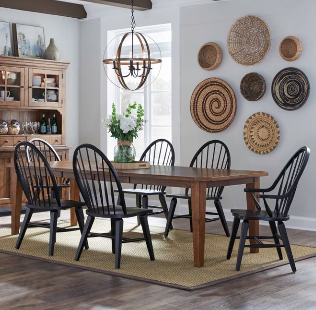 Liberty Furniture Hearthstone Ridge 7-Piece Black/Tobacco Dining Set-1