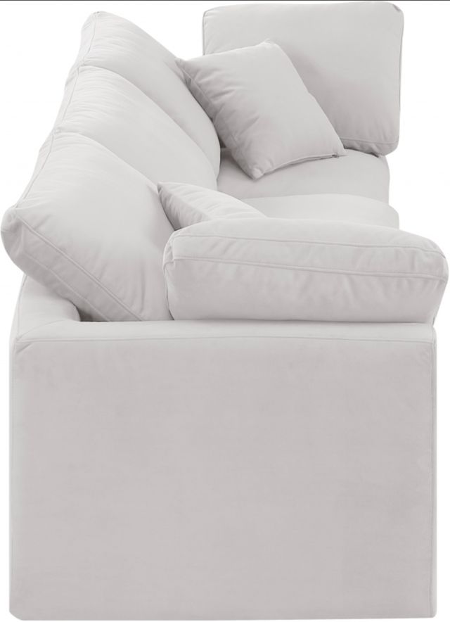 Meridian Furniture Indulge 4-Piece Cream Modular Velvet Sofa-3