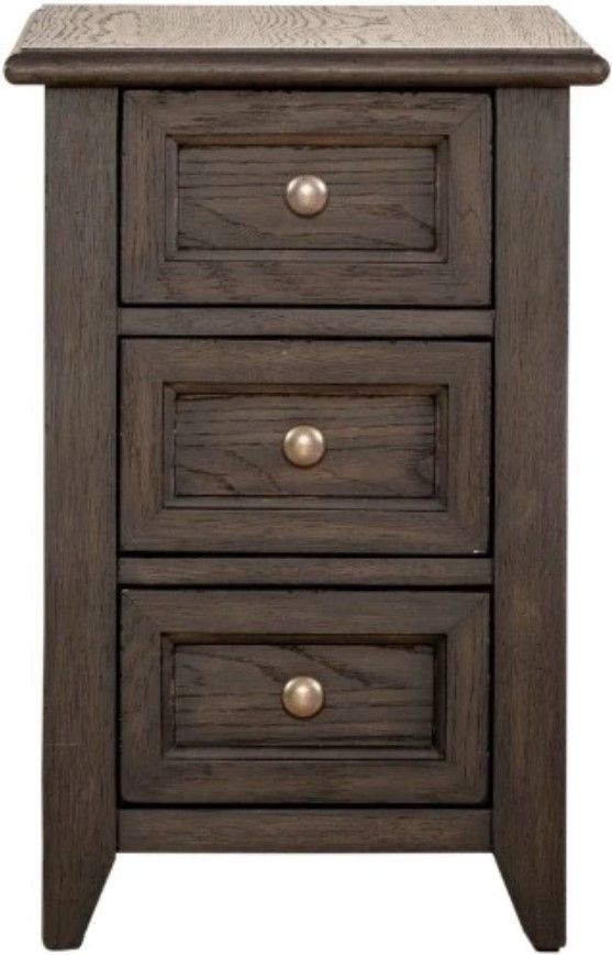 Liberty Furniture Mill Creek Peppercorn Chairside Table-2