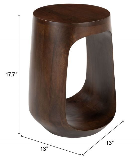 Zuo® Modern Okno Walnut Side Table-1