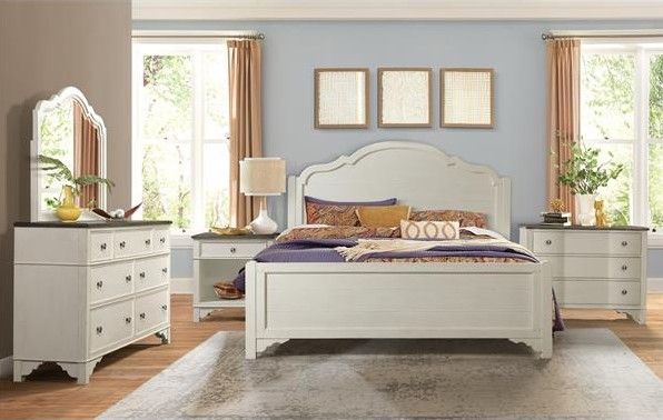 Riverside Furniture Grand Haven Feathered White/Rich Charcoal 1-Drawer Nightstand-2