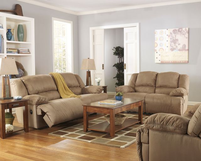 Signature Design by Ashley® Hogan Mocha Reclining Loveseat-2