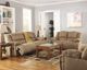 Signature Design by Ashley® Hogan Mocha Reclining Loveseat-2