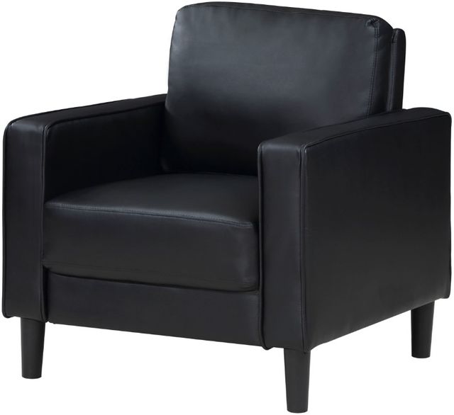 Coaster® Ruth Black Upholstered Track Arm Accent Chair-2