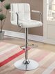 Coaster® Palomar Chrome/White Adjustable Bar Stool-1