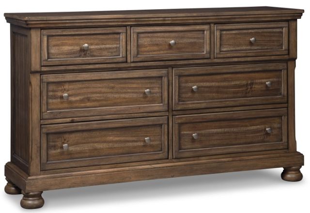 Signature Design by Ashley® Flynnter 5-Piece Medium Brown California King Storage Panel Bed Set-2