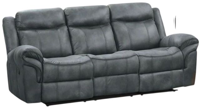 Furniture of America® Agata Dark Gray Manual Reclining Sofa-0