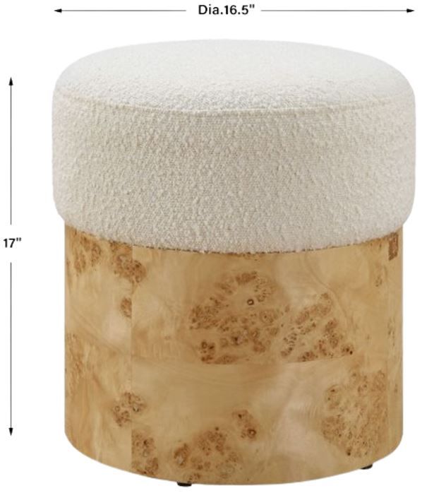 Uttermost® Swirls Ivory Ottoman-2