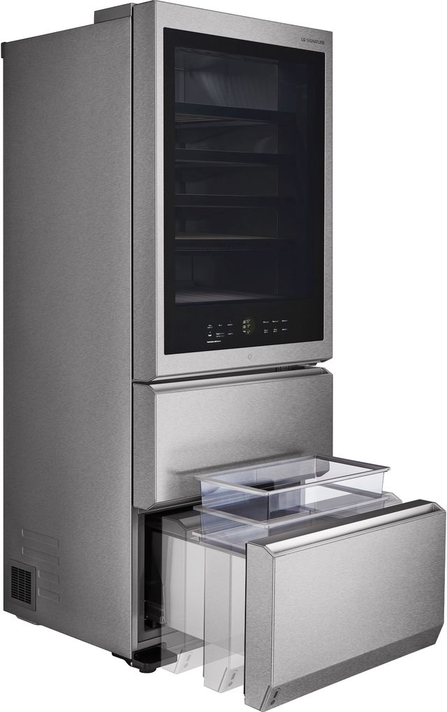LG Signature 28" Textured Steel™ Wine Cooler-SER# Y552-4