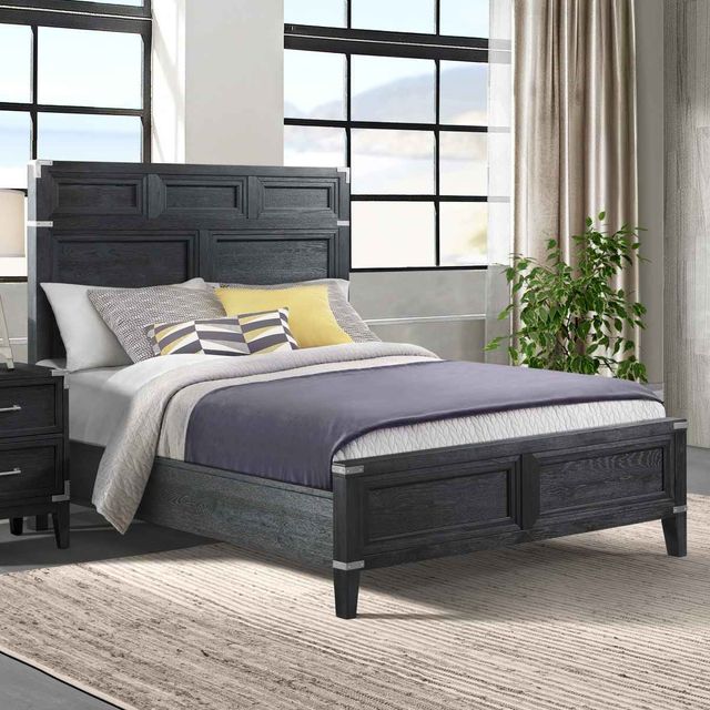Intercon Laguna Weathered Steel Storage Queen Panel Bed-2