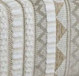 Furniture of America® Clapham Beige/Ivory Ottoman-2
