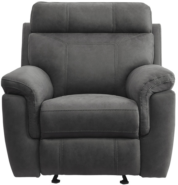 Homelegance® Clifton Gray Manual Glider Recliner-3