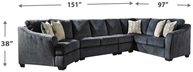 Signature Design by Ashley® Eltmann 4-Piece Slate Right-Arm Facing Sectional with Armless Chair and Cuddler-1