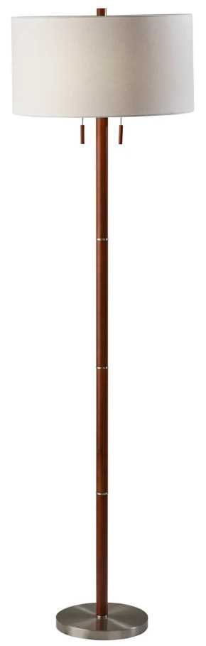 Adesso® Madeline Brushed Steel Floor Lamp-0